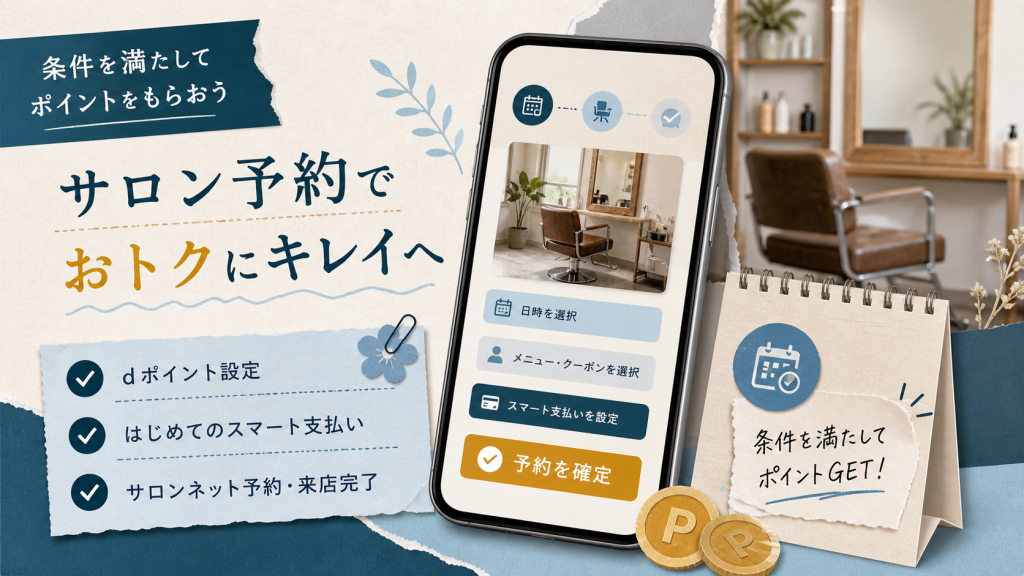 ホットペッパービューティーはdポイント設定とスマート支払いで何が違う?8/28・9/30までの条件 の案内イメージ